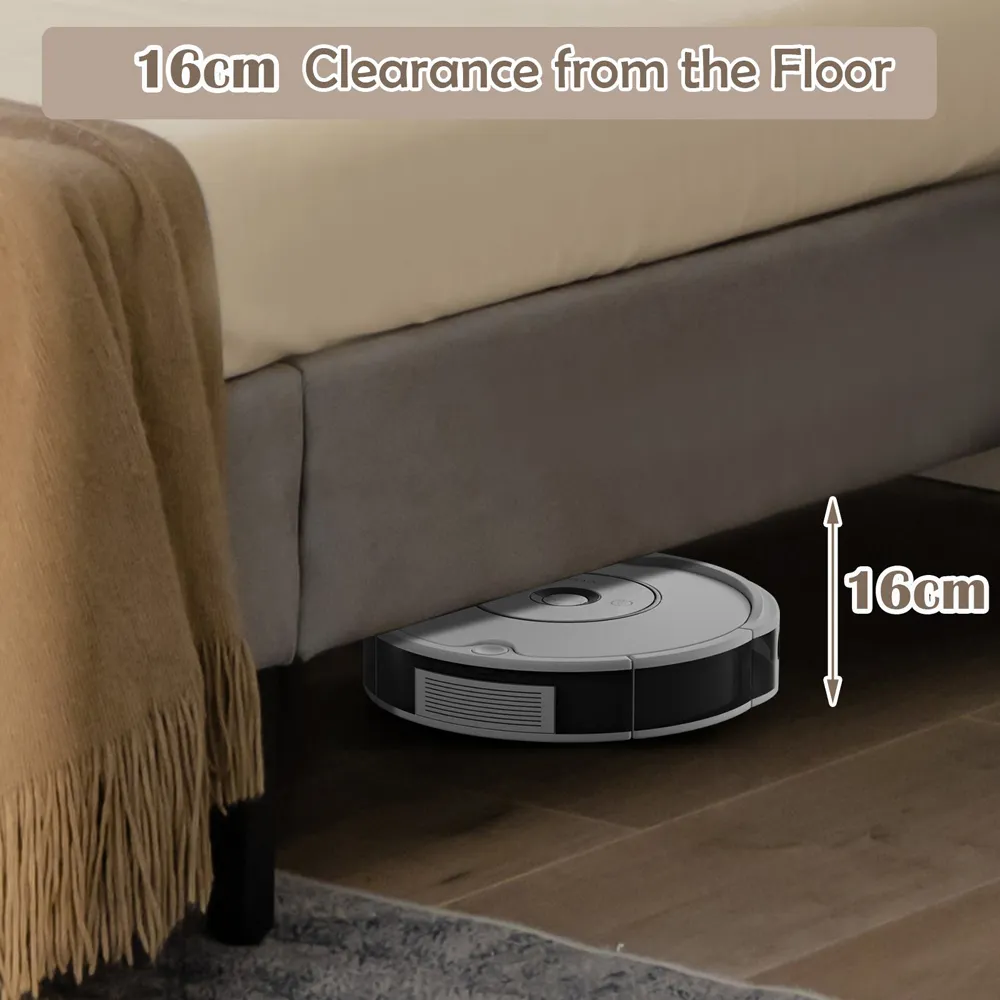 Double Bed Frame with LED Headboard and Storage - Black