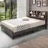 Double Bed Frame with Storage Headboard - Multi, Velvet