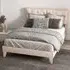 Double Button Tufted Bed - Cream