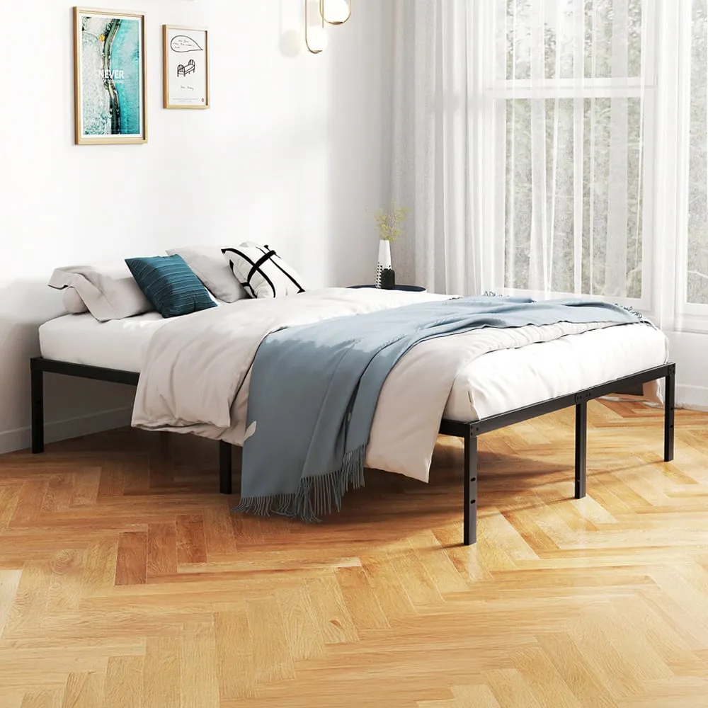 Double Metal Platform Bed Frame - Black image