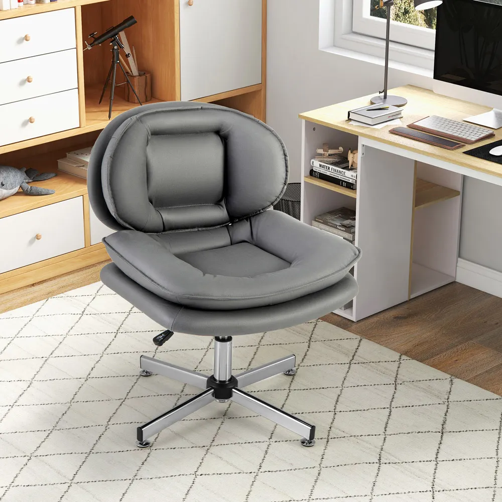 Double Padded Office Chair - Grey