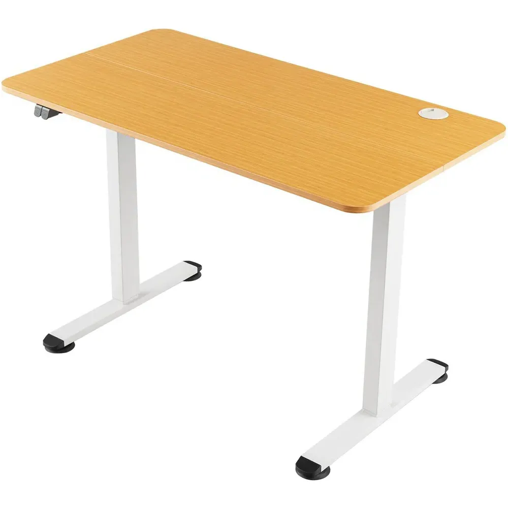 Electric Height Adjustable Standing Desk with Controller - Cream