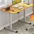 Electric Height Adjustable Standing Desk with Controller - Cream