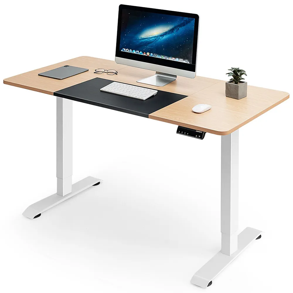 Electric Height Adjustable Standing Desk with Memory - Cream