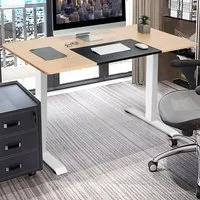 Electric Height Adjustable Standing Desk with Memory - Cream