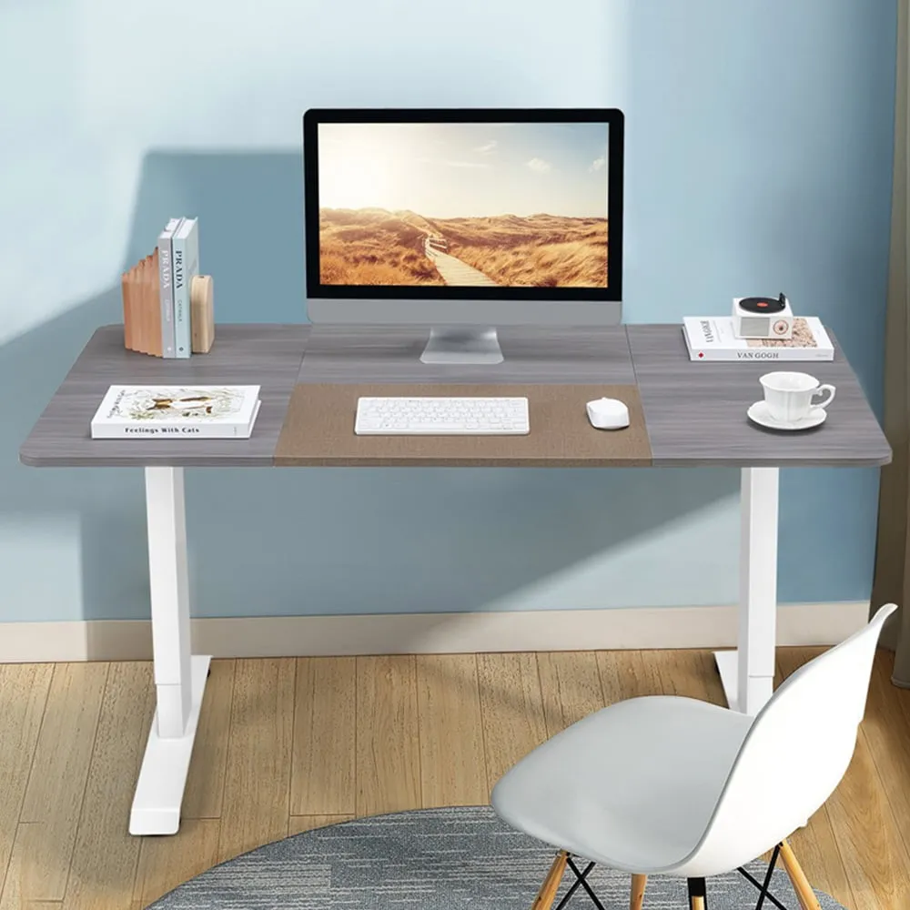 Electric Height Adjustable Standing Desk with Smart Control - Grey