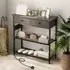 Entryway Narrow Console Table with Power Strip - Grey