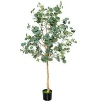 Eucalyptus Artificial Tree In Pot 165cm - Silver