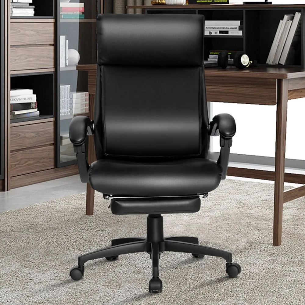 Executive Office Chair with Headrest - Black