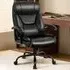 Executive Office Chair with Rocking - Black, PU Leather