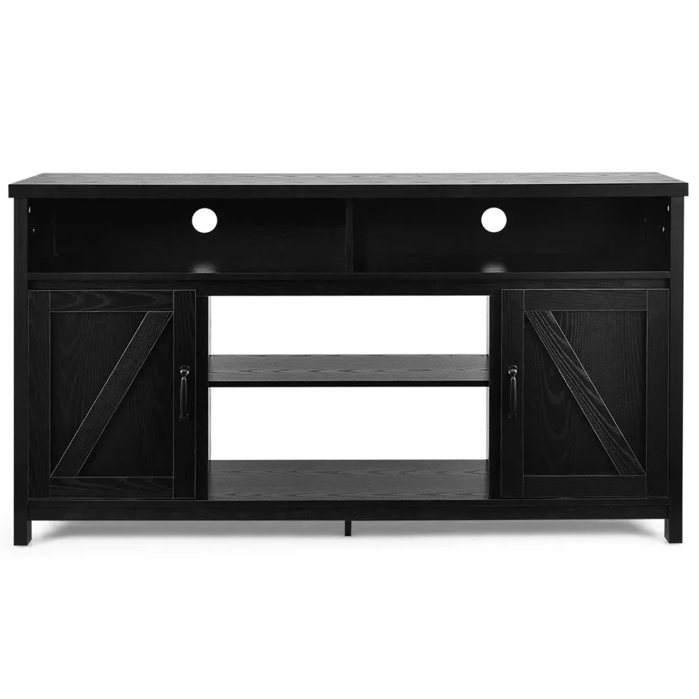 Farmhouse 2 Door TV Unit - Black