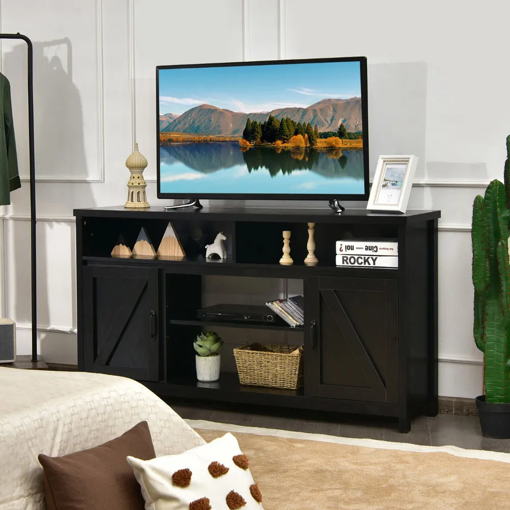 Farmhouse 2 Door TV Unit - Black