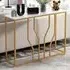 Faux Marble Console Table - Gold, White
