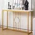 Faux Marble Console Table - Gold, White