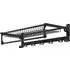 Foldable Bathroom Towel Rack with Storage - Black, Aluminium