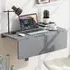 Foldable Wall Mounted Drop Leaf Writing Desk - Grey