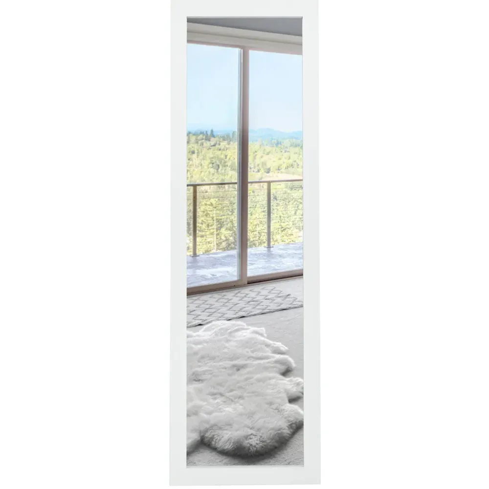 Full Body Wall Mounted Dressing Mirror - White