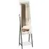 Full Length Mirror Jewellery Armoire with LED - White
