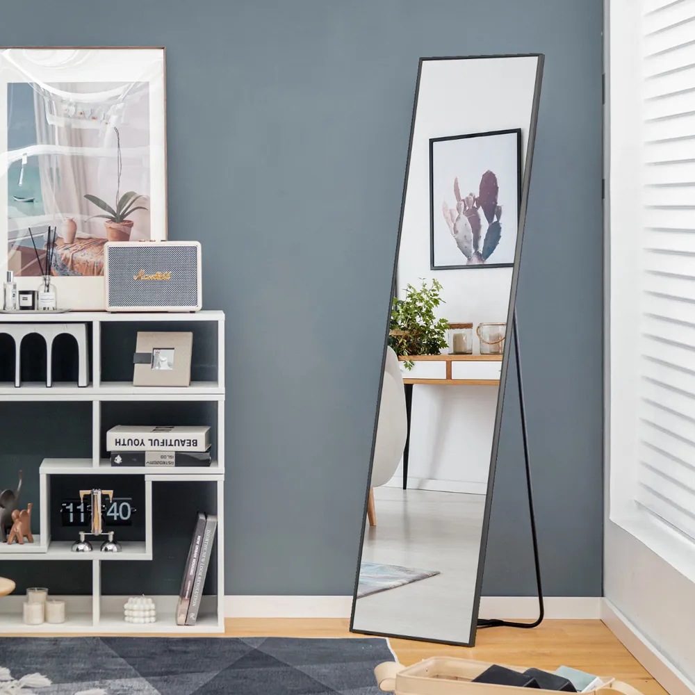 Full Length Mirror Shatter Proof - Black, Aluminium