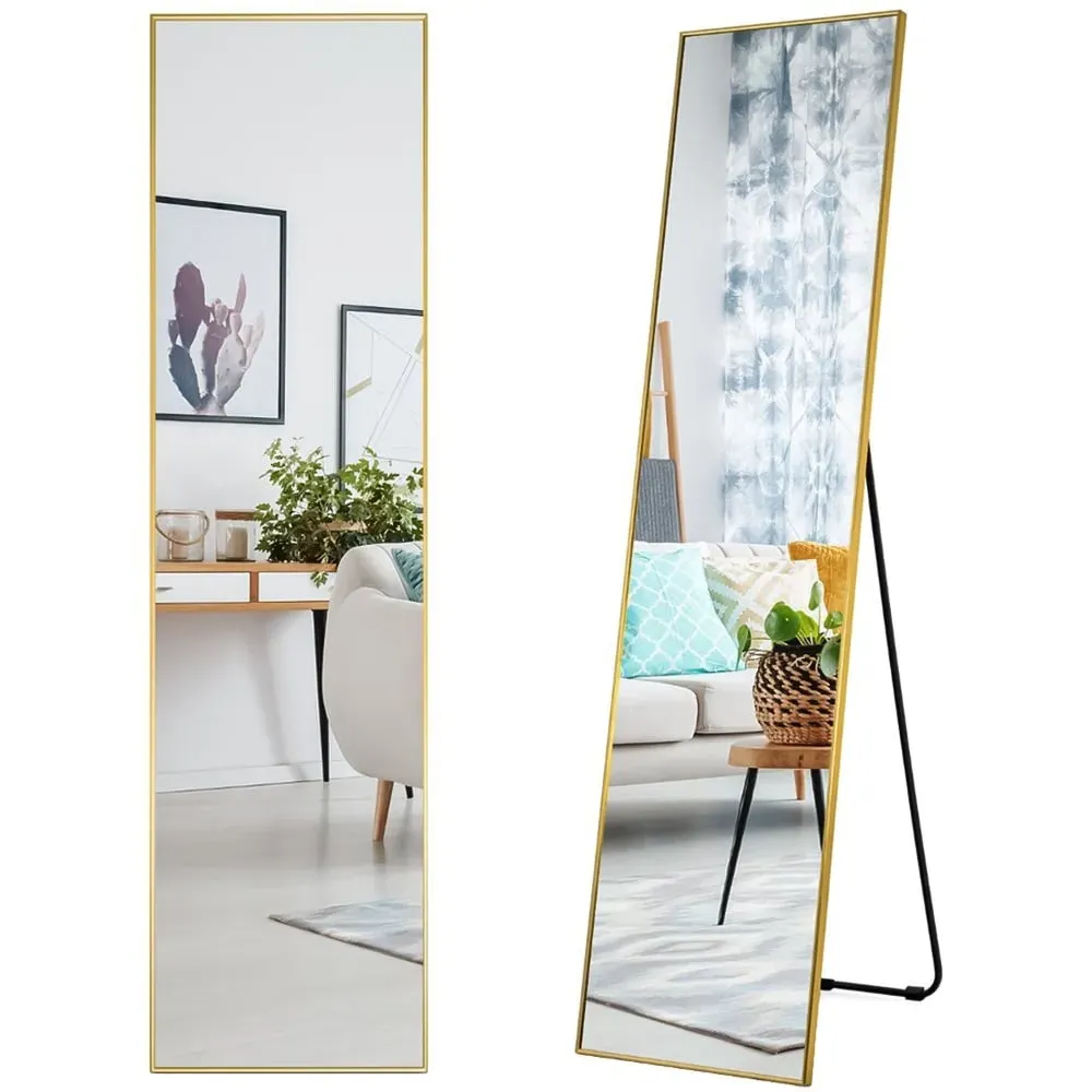 Full Length Mirror Shatter Proof - Gold, Aluminium image