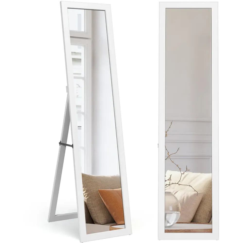 Full Length Mirror with Adjustable Angle - White, MDF