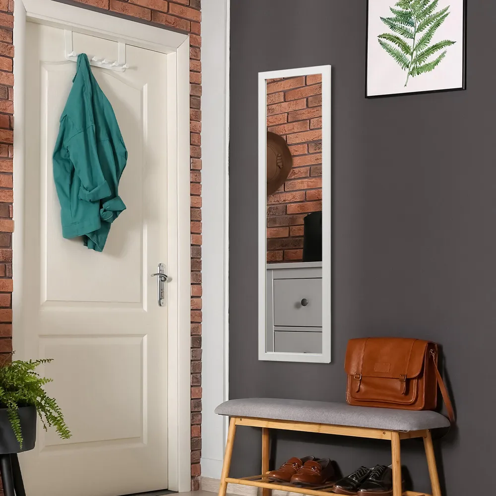 Full Length Over Door Mirror - White