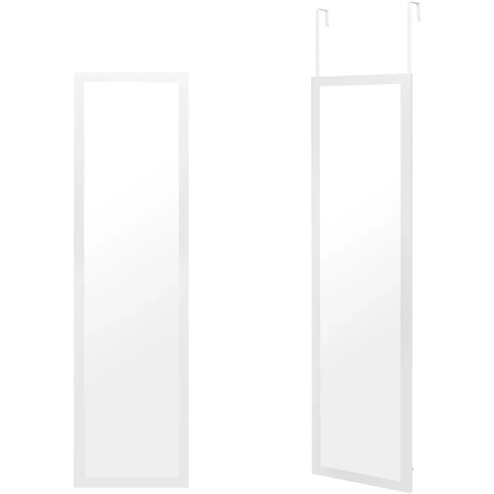 Full Length Over Door Mirror - White