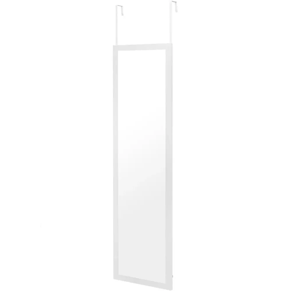 Full Length Over Door Mirror - White image