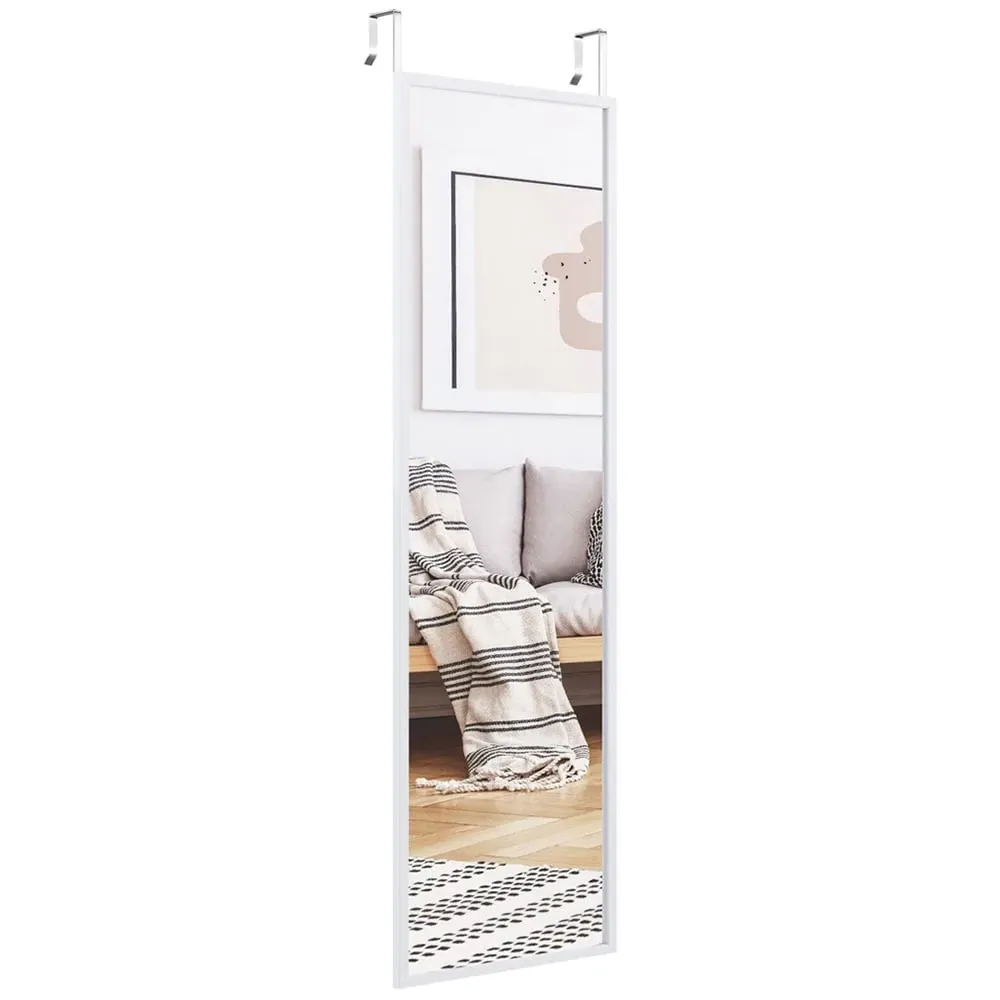 Full Length Wall Mirror - White image