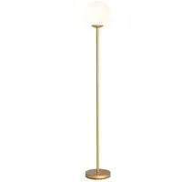 Golden Globe Floor Lamp with Acrylic Lampshade - Gold