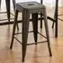 Gun Metal Nesting Bar Stool Set of 4 - Black