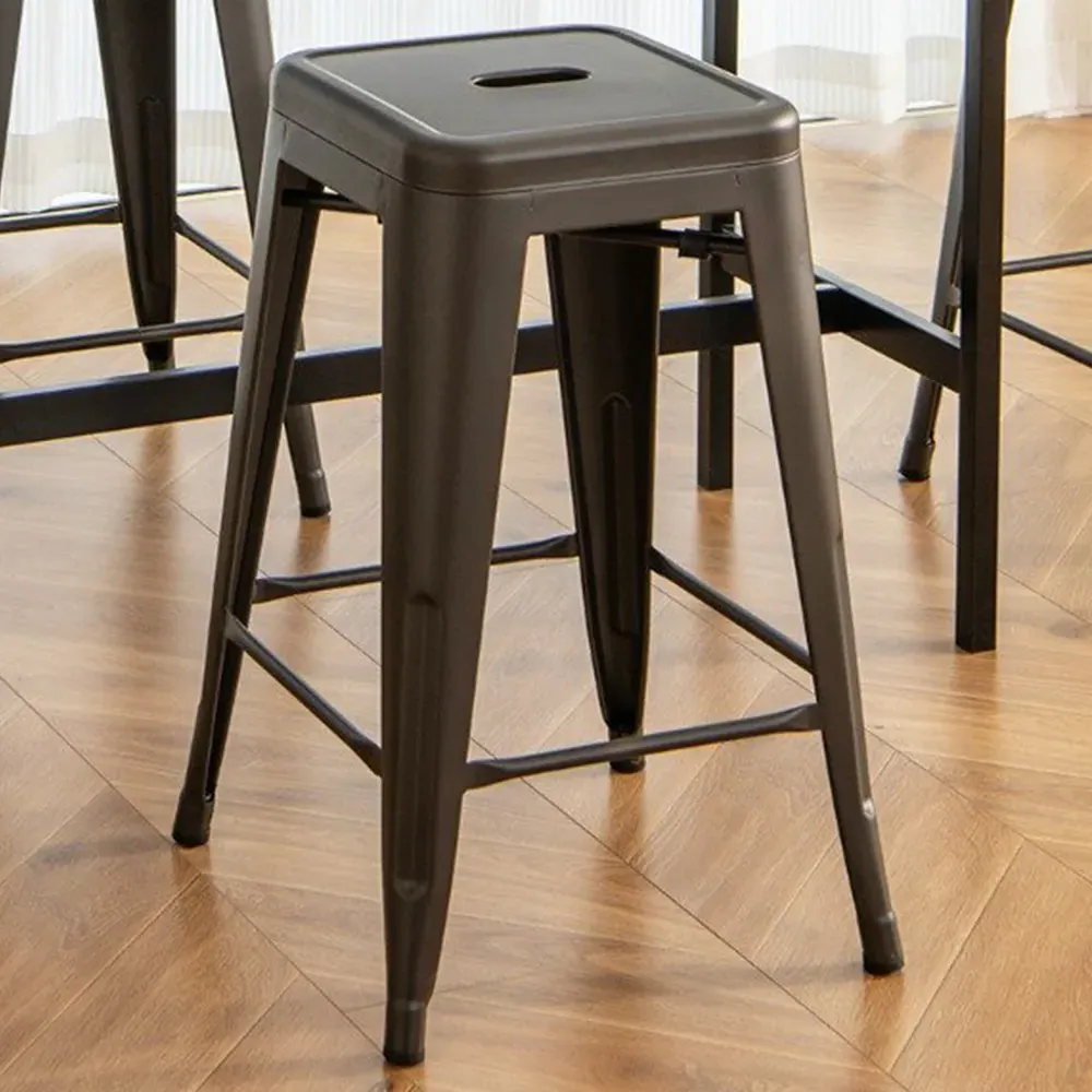 Gun Metal Nesting Bar Stool Set of 4 - Black image