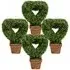 Heart Shape Artificial Plant 4 Pack - Green