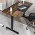 Height Adjustable Computer Desk with Headphone Hook - Brown