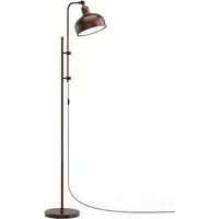 Height Adjustable Industrial Floor Lamp - Brown