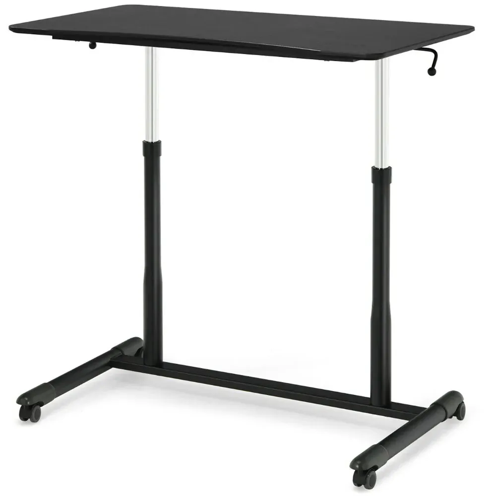 Height Adjustable Laptop Table - Black