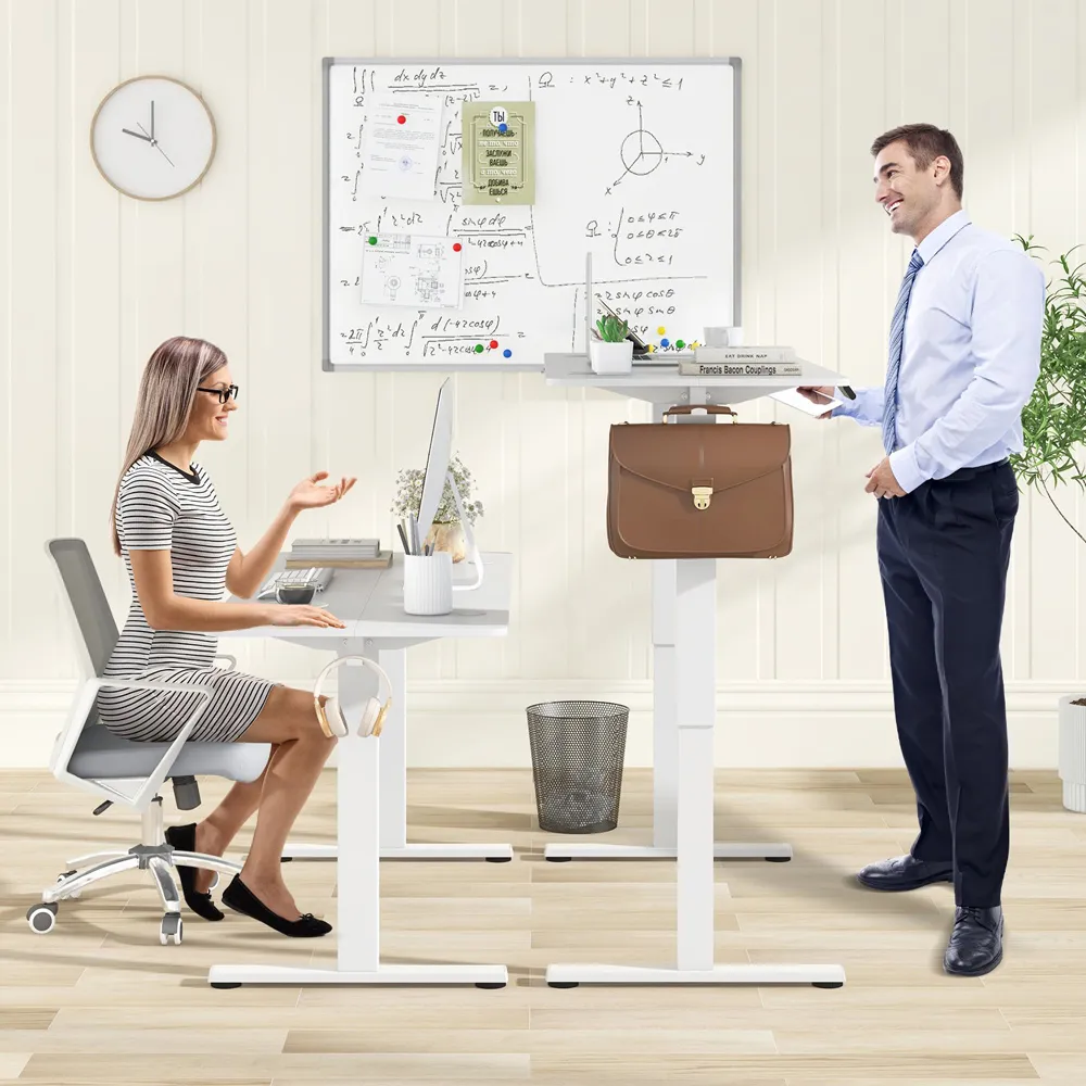 Height Adjustable Standing Desk - White