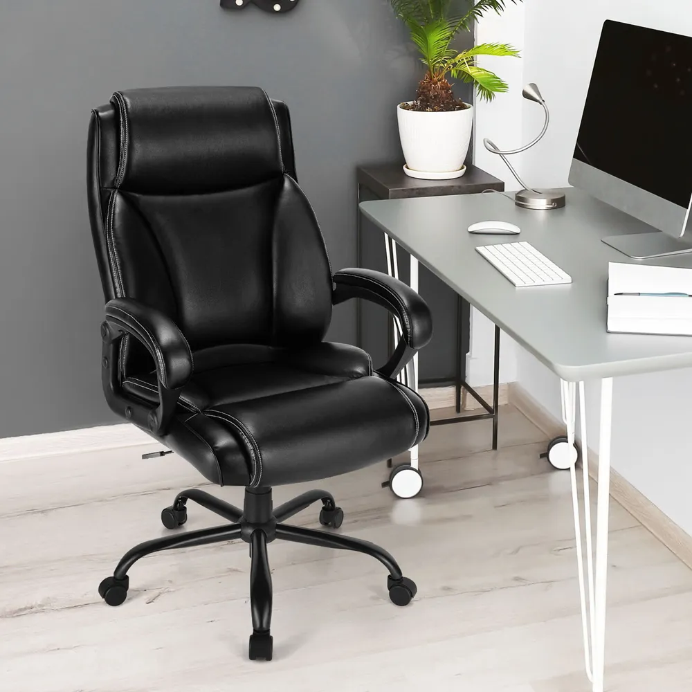 High Back Rocking Office Chair - Black