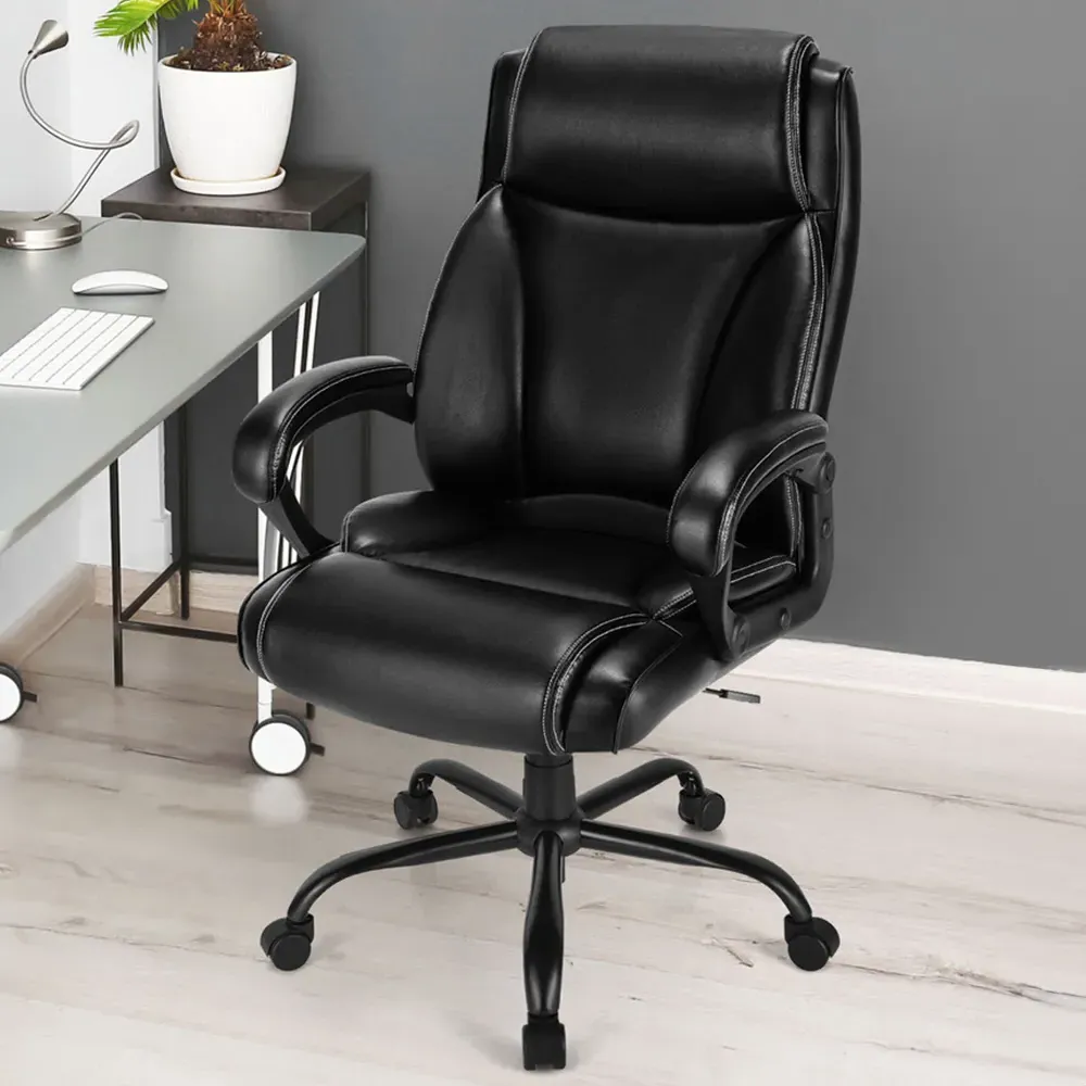 High Back Rocking Office Chair - Black