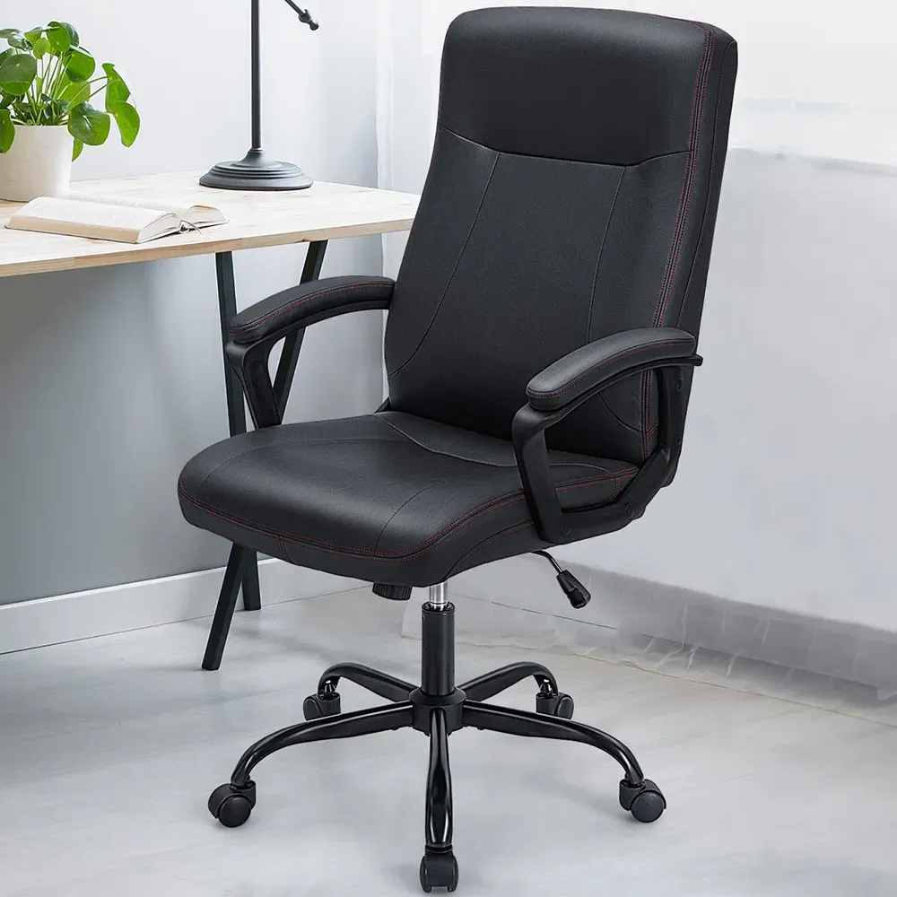 High Back Swivel Office Chair - Black