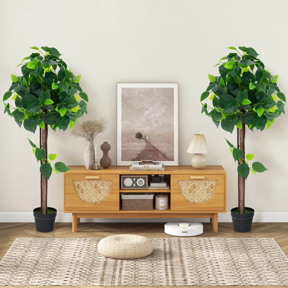 Hydrangea Tree Artificial Plant In Pot 3.7ft - Green
