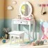 Kids 3 Shelf Vanity Dressing Table Set - White