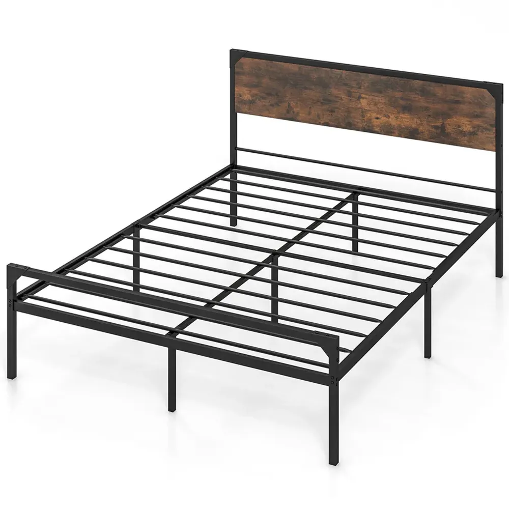 King Size Metal Platform Bed Frame with 9 Support Legs