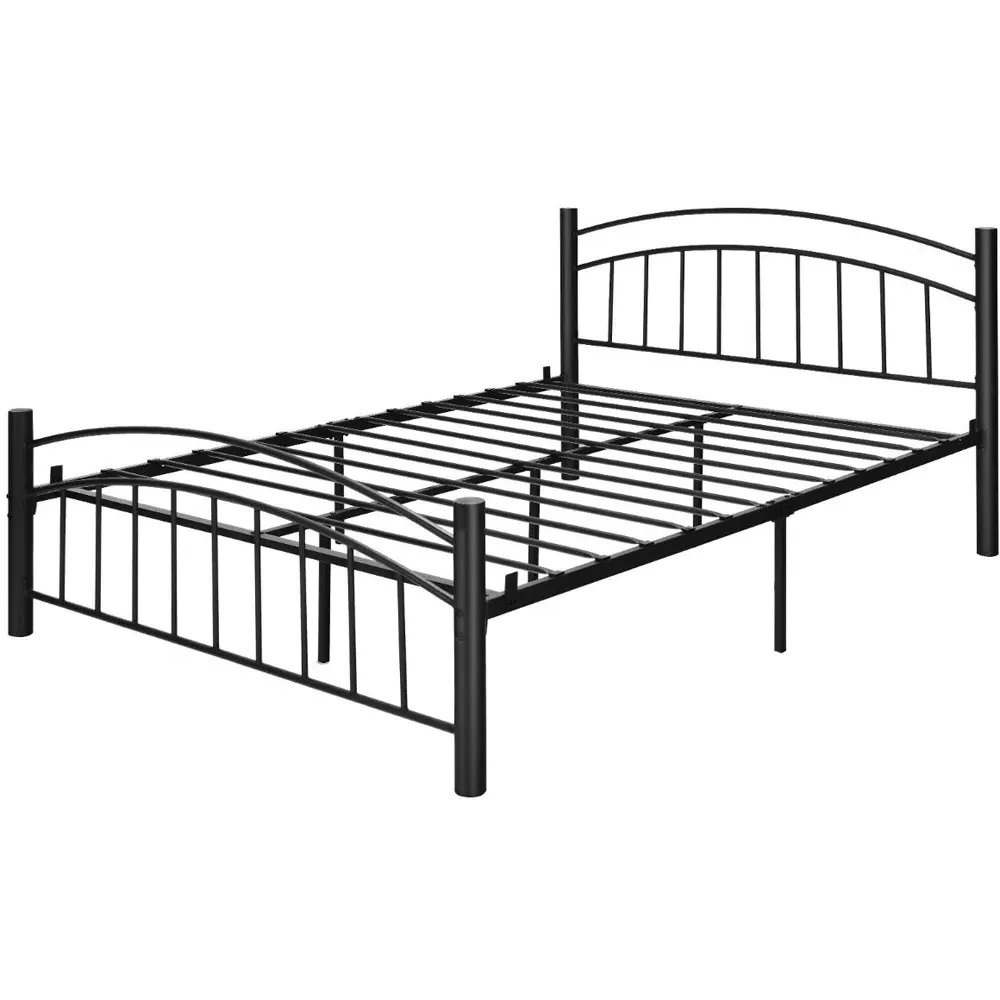 King Size Metal Platform Bed Frame with Headboard