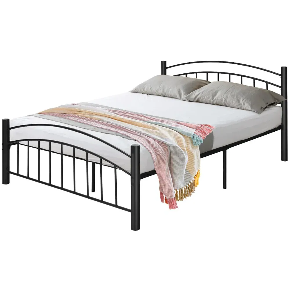 King Size Metal Platform Bed Frame with Headboard