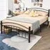 King Size Metal Platform Bed Frame with Headboard