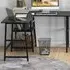 L-Shaped Computer Desk with 2 Shelves - Black
