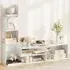 L-Shaped Media Console Table with Storage - White
