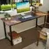 Large Computer Desk - Oak, Black