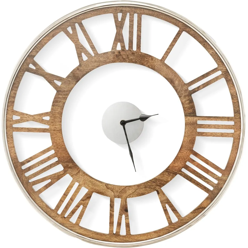 Large Round Silent Wall Clock 50cm - Multi